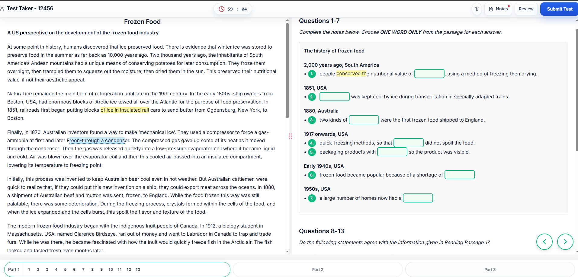 Reading Interface
